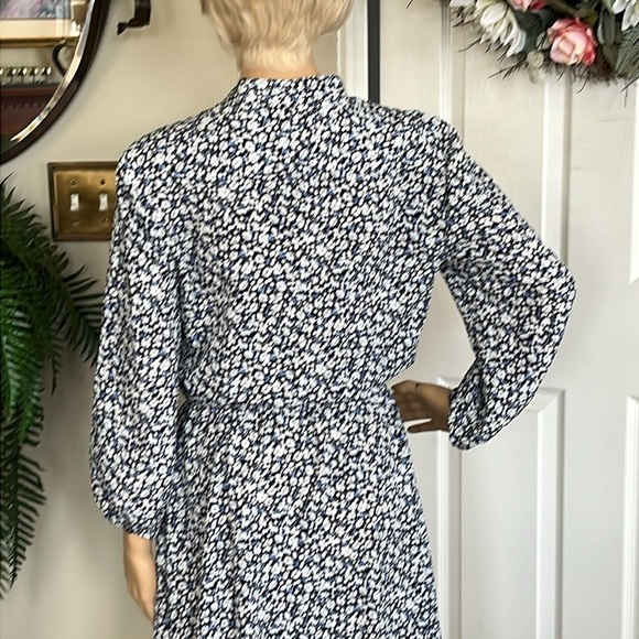 Brand New Lauren Ralph Lauren Paisley Floral 3/4 Sleeve Button Up Collared Dress - Picture 7 of 13